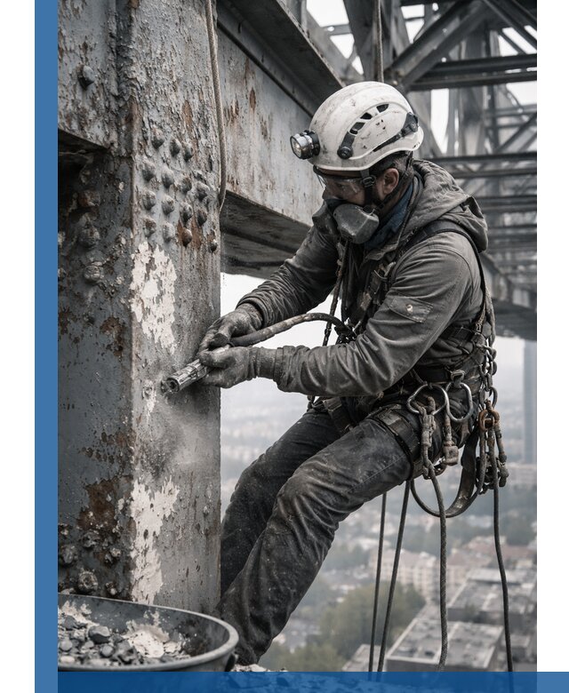 Удаление старой краски с металлических конструкций в Пскове