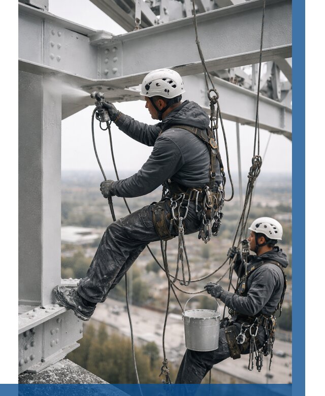 Покраска металлоконструкций на высоте в Пскове 355 р |ВЫСОТНИК-Пск