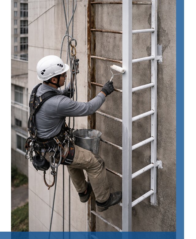 Покраска пожарных лестниц в Пскове от 4568 р. | ВЫСОТНИК-Пск