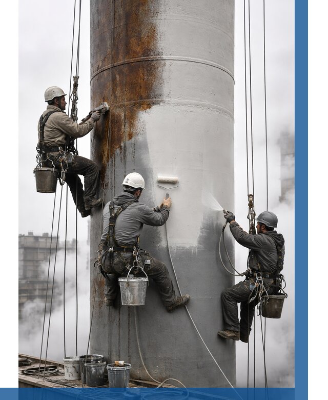 Покраска дымовых труб в Пскове от 8628 р. | ВЫСОТНИК-Пск