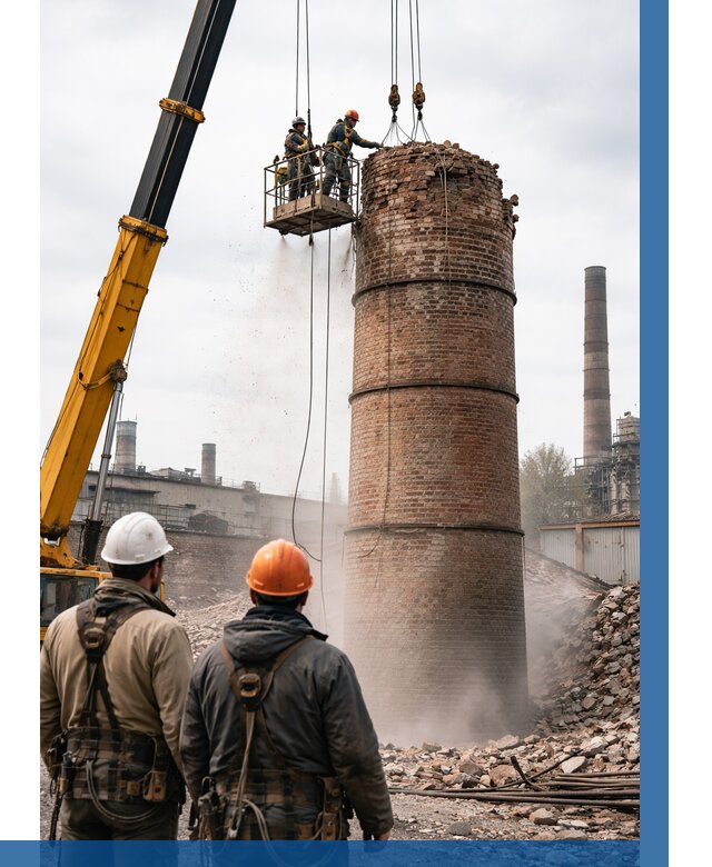 Демонтаж дымовой трубы в Пскове от 91350 р. | ВЫСОТНИК-Пск, смета