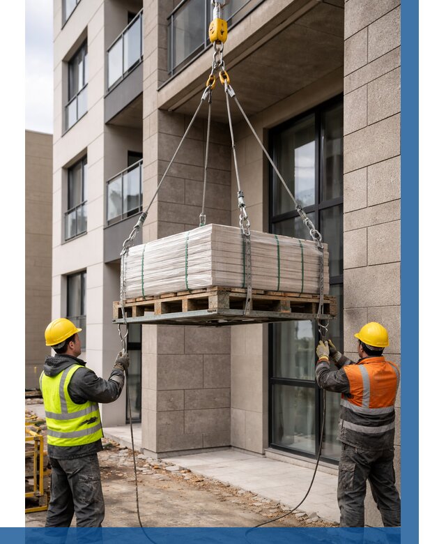 Подъем керамогранита на этаж в Пскове от 3553 р. | ВЫСОТНИК-Пск