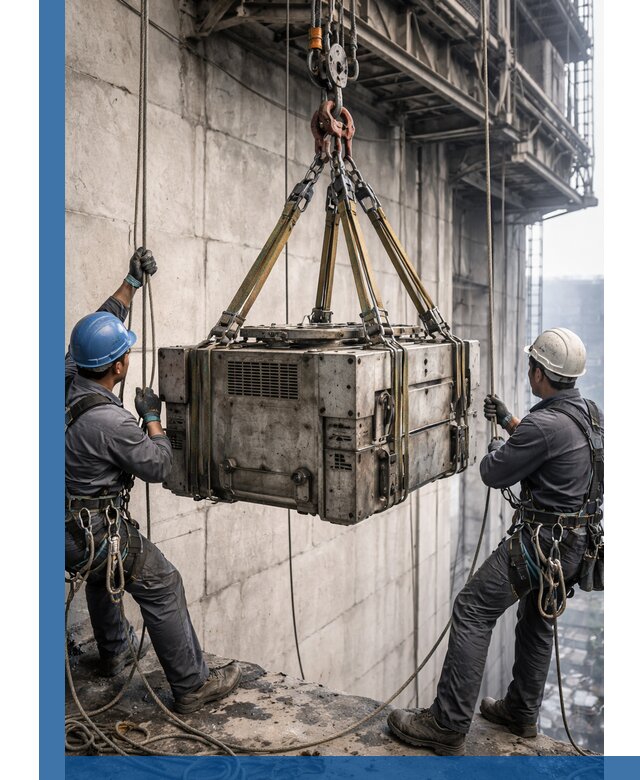 Такелажные работы на высоте, подъем и монтаж грузов в Пскове