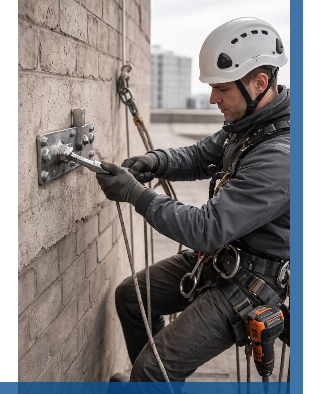 Установка анкерных точек в Пскове от 3553 р. | ВЫСОТНИК-Пск