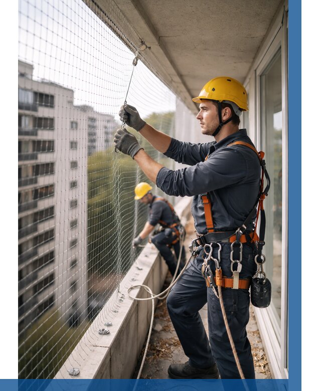 Монтаж сетки от птиц в Пскове от 4568 р. | ВЫСОТНИК-Пск