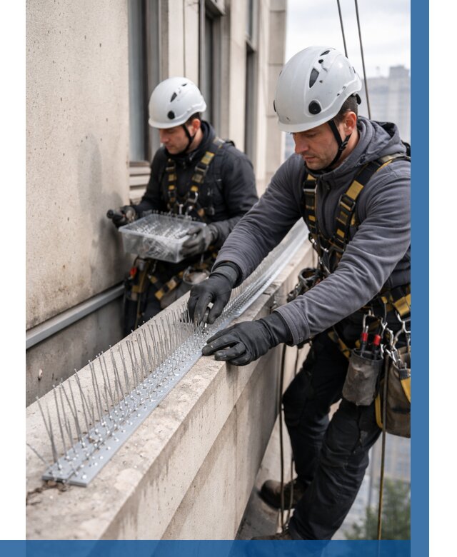 Установка шипов от птиц в Пскове от 863 р. | ВЫСОТНИК-Пск